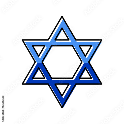 judaism religion color icon vector illustration