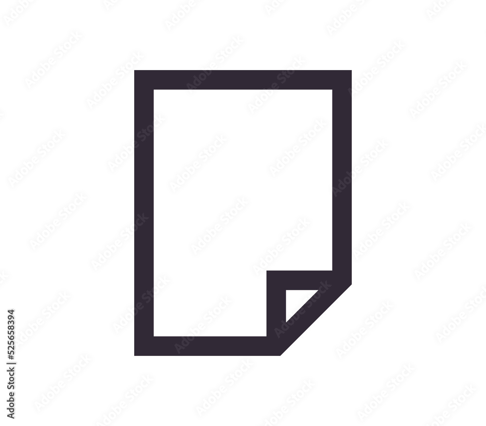 Document symbol and paper icon simple outline linear vector. Document symbol and paper icon simple outline linear vector.