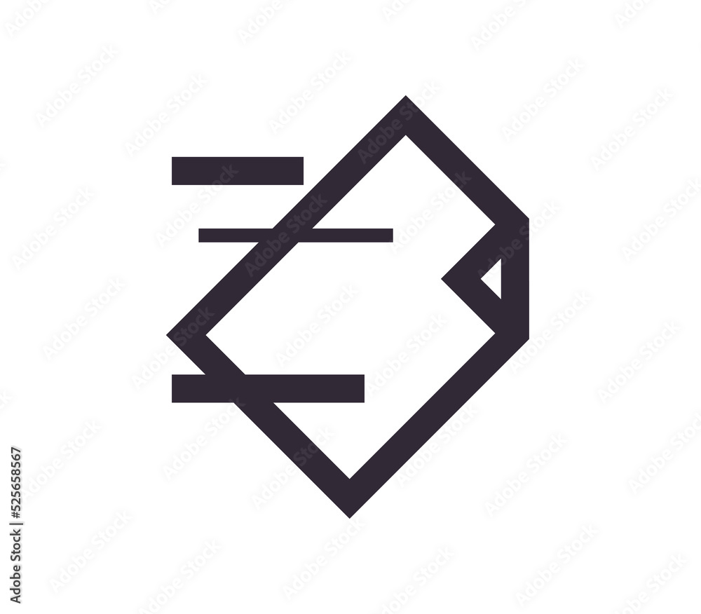 Document symbol and paper icon simple outline linear vector. Document symbol and paper icon simple outline linear vector.