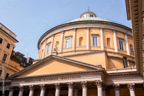 San Carlo al Corso is a neo-classic church in the center of Milan, Italy photo