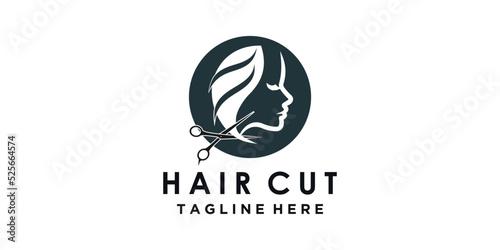 beauty salon for haircut with creative concept