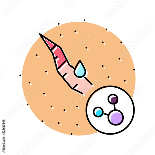 chemical peel scar treatment color icon vector illustration