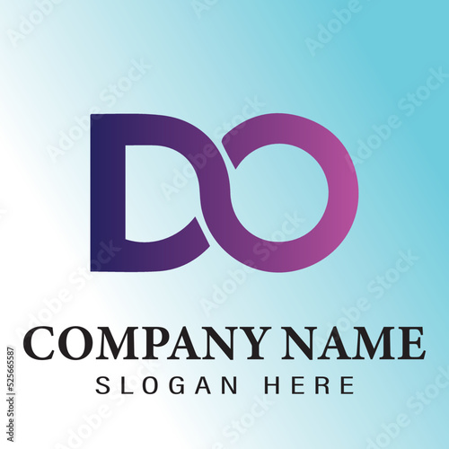 Letter Do d o Logo Design for business and company identity. Creative Do d o letter with luxury concept stock illustration