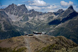 beautiful mountains of the Alps. Panoramic view of the Alps