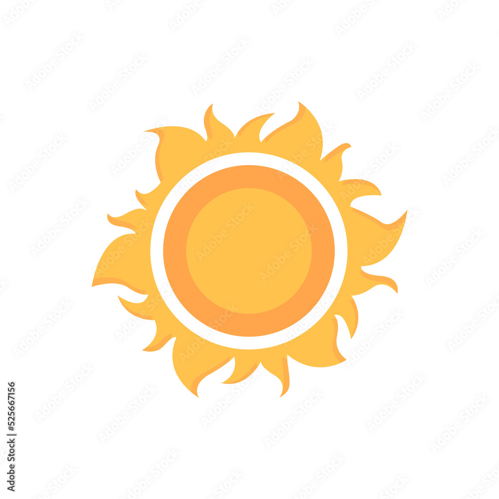 sun icon on white background, vector illustration sun icon on white background, vector illustration
