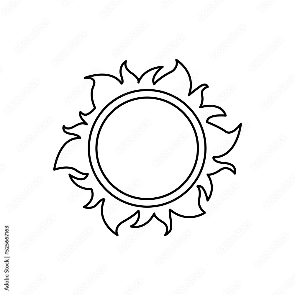 sun icon on white background, vector illustration sun icon on white background, vector illustration
