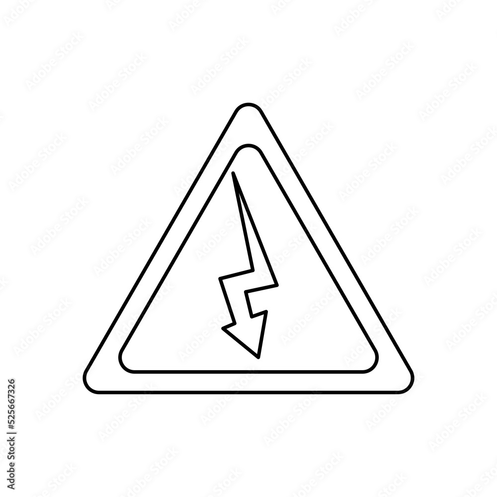 electricity danger icon, vector illustration electricity danger icon, vector illustration