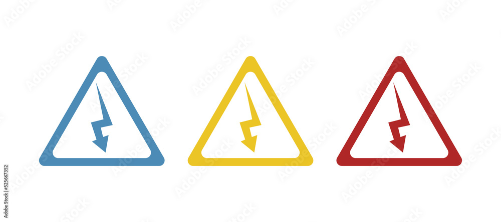 electricity danger icon, vector illustration electricity danger icon, vector illustration