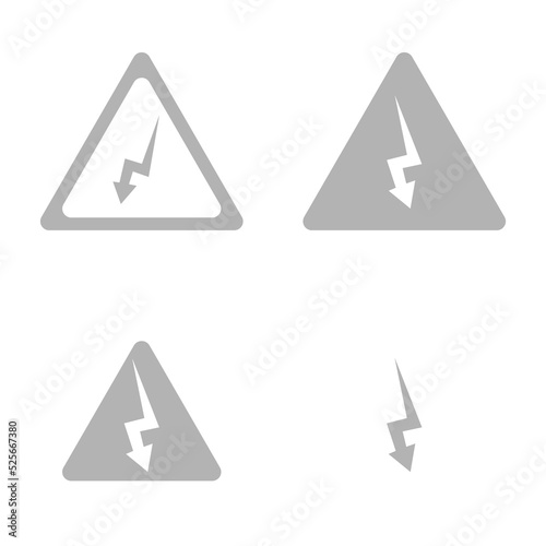 electricity danger icon, vector illustration
