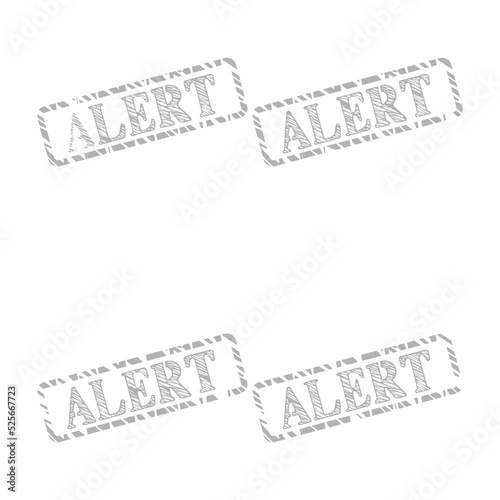 alert word icon, vector illustration