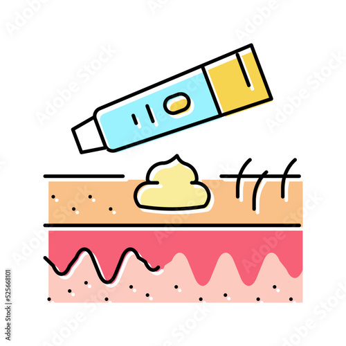 healthcare cream color icon vector illustration