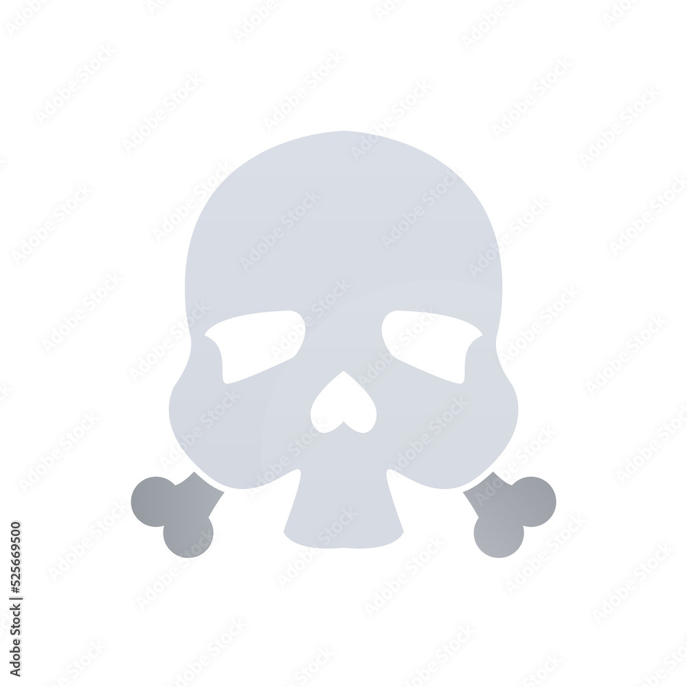 skull icon on a white background, vector illustration skull icon on a white background, vector illustration