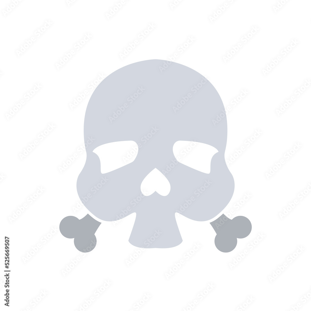 skull icon on a white background, vector illustration skull icon on a white background, vector illustration