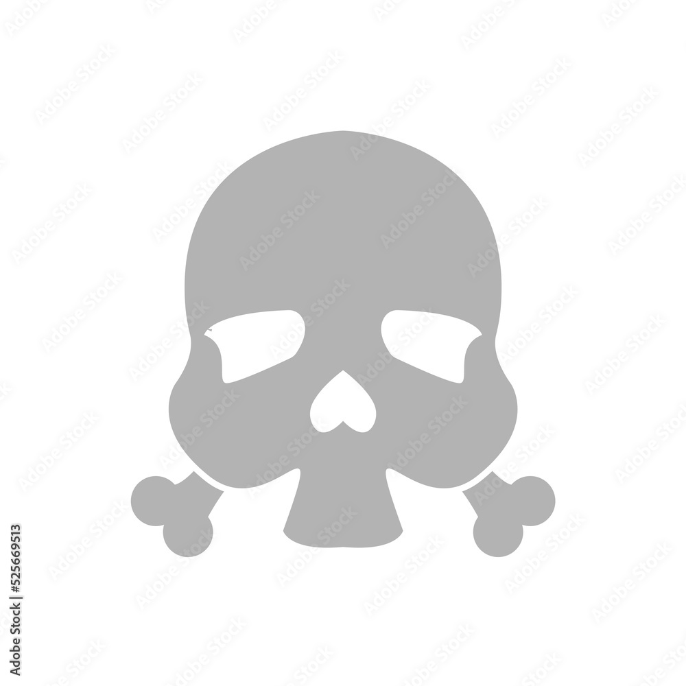 skull icon on a white background, vector illustration skull icon on a white background, vector illustration