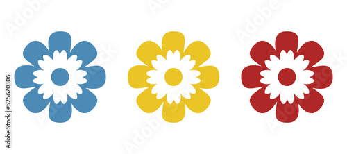 flower icon on a white background, vector illustration