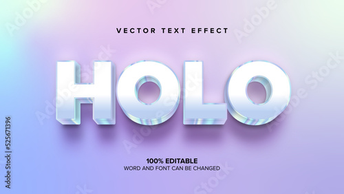 Holographic style vector text effect