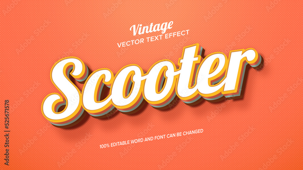 text effect retro style