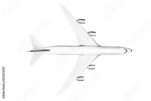 Isolated plane for long range oversea travel - huge aircraft 