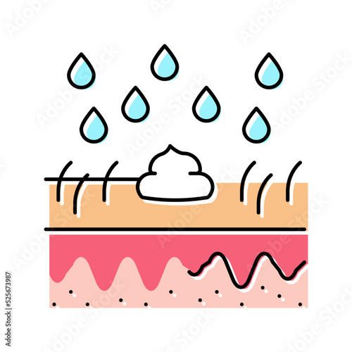 cream for wet hair color icon vector illustration