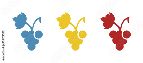 grapes icon on a white background, vector illustration