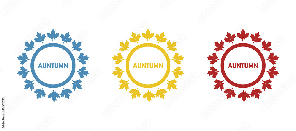 leaf icon, autumn concept, vector illustration leaf icon, autumn concept, vector illustration