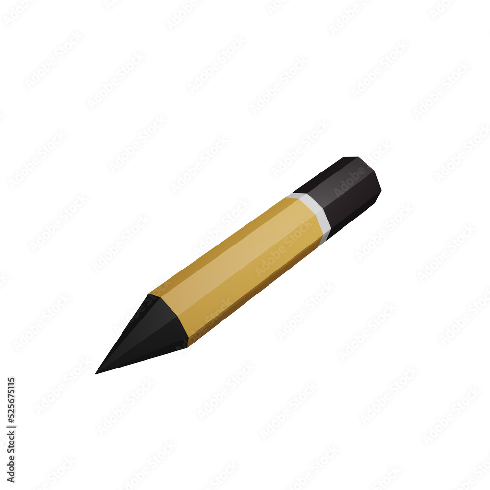 Pencil 3D Icon Model Pencil 3D Icon Model