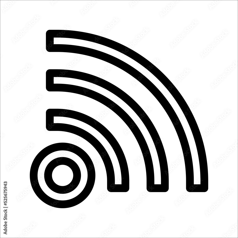 WIFI icon vector, wireless internet sign isolated on white background, flat style, vector illustration WIFI icon vector, wireless internet sign isolated on white background, flat style, vector illustration