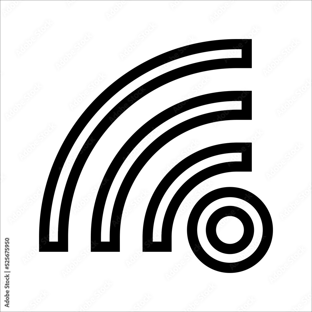 WIFI icon vector, wireless internet sign isolated on white background, flat style, vector illustration WIFI icon vector, wireless internet sign isolated on white background, flat style, vector illustration