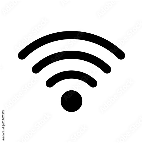WIFI icon vector, wireless internet sign isolated on white background, flat style, vector illustration