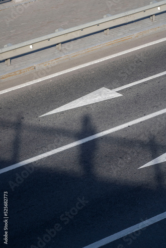 shadow on the road