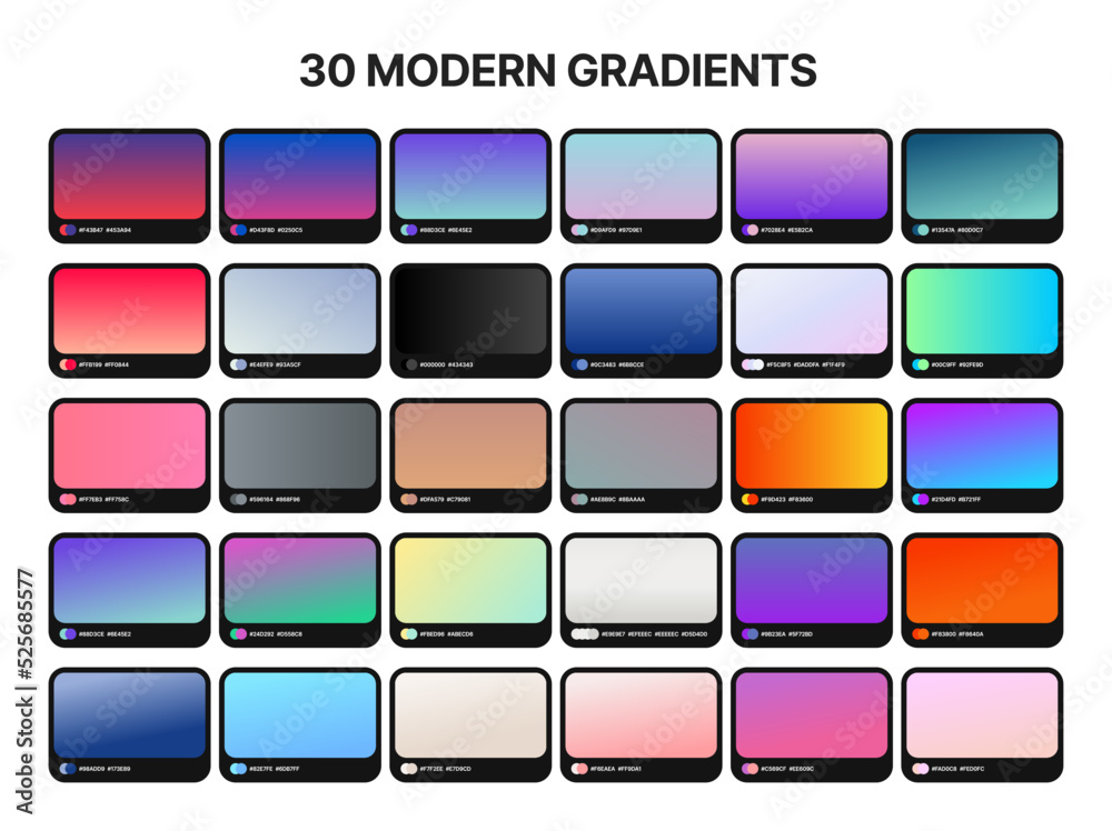 30 best gradient backgrounds. Gradient backgrounds with color codes ...