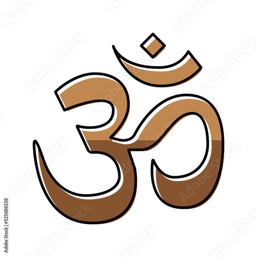 hinduism religion color icon vector illustration