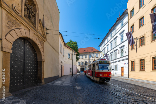 Sticker Malostranske Namesti Square view in Praque City