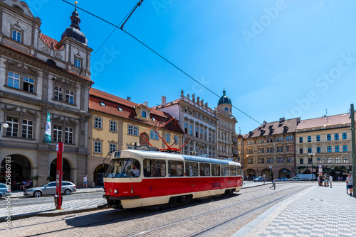 Photography Malostranske Namesti Square view in Praque City