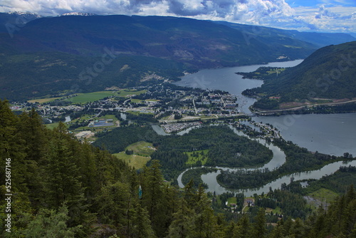 View of Sicamous from Sicamous Lookout in British Columbia,Canada,North America
 photo