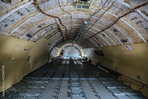 Obraz na plátně Inside the cargo bay of the aircraft