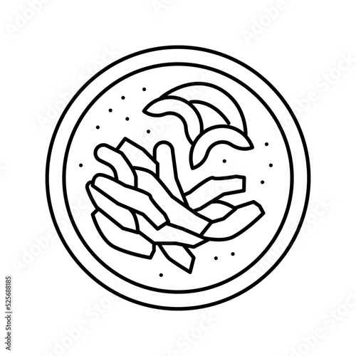 fajita chicken line icon vector illustration