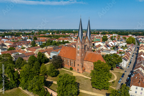 Neuruppin - Ruppiner See - Luftbildaufnahme photo