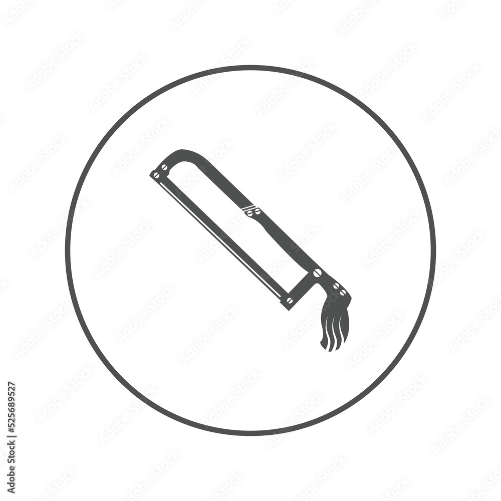 Gardening hand saw tool icon | Circle version icon | Gardening hand saw tool icon | Circle version icon |