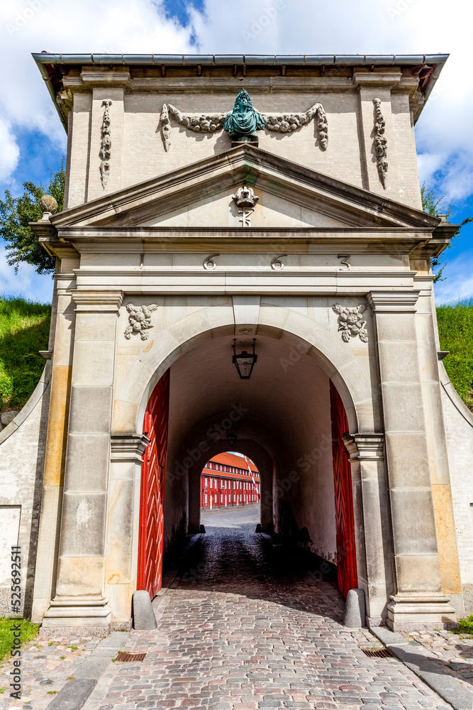Entrance gate of the Kastellet, a citadel located in Copenhagen, Denmark