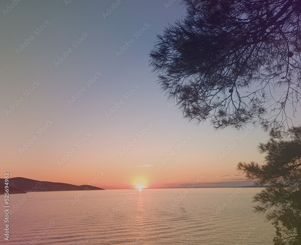 Fototapeta premium sunset on the see