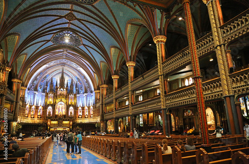 Inside Notre Dame Basilica - Montreal, Canada