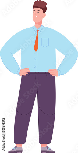 Confident businessman. Happy office worker. Successful man