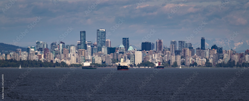 Picture of downtown vancouver canada taken from a cruise ship
