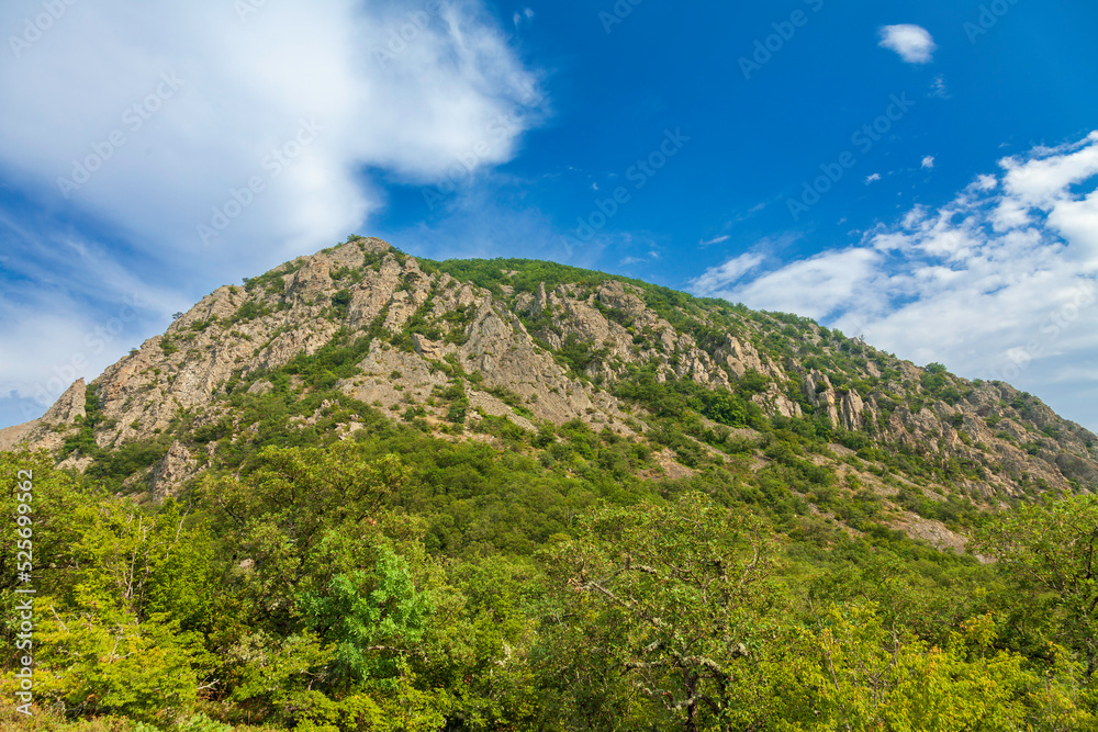 Mount Ayudag on the road from Partenit to the children's resort Artek in Crimea, Ukraine
