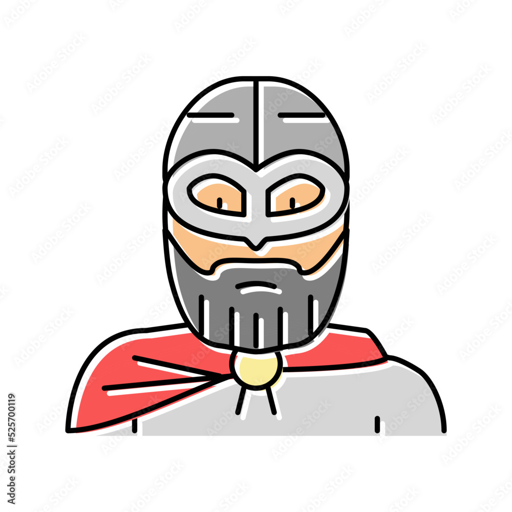 sweden viking medieval color icon vector illustration