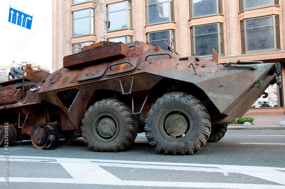 destroyed russian military equipment during war against ukraine. destruction destroyed russian military equipment during war against ukraine. destruction
