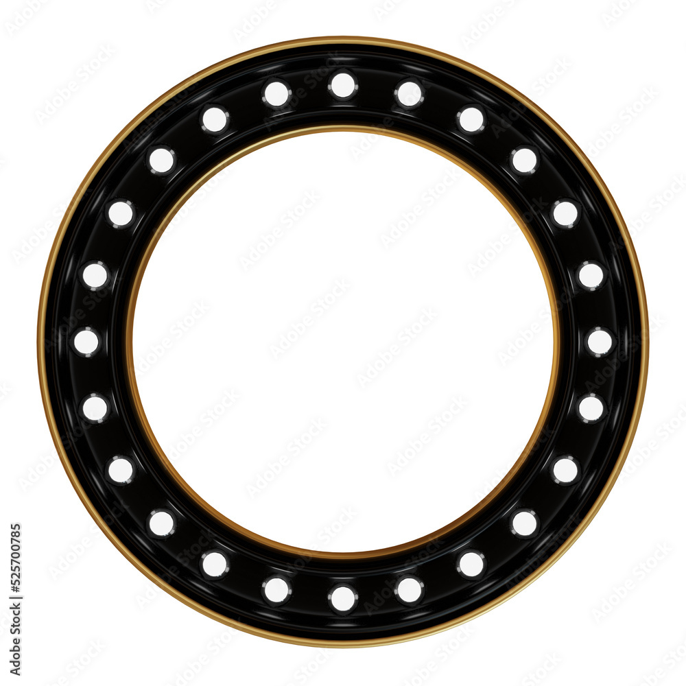 3D Circle Light Sign Element 3D Circle Light Sign Element