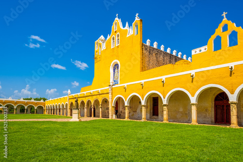 The San Antonio franciscan monastery at the yellow city of Izamal in Mexico photo