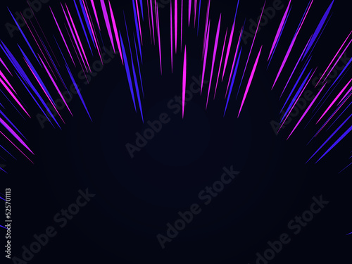 Energy or speed concept. Laser rays. Night sky.